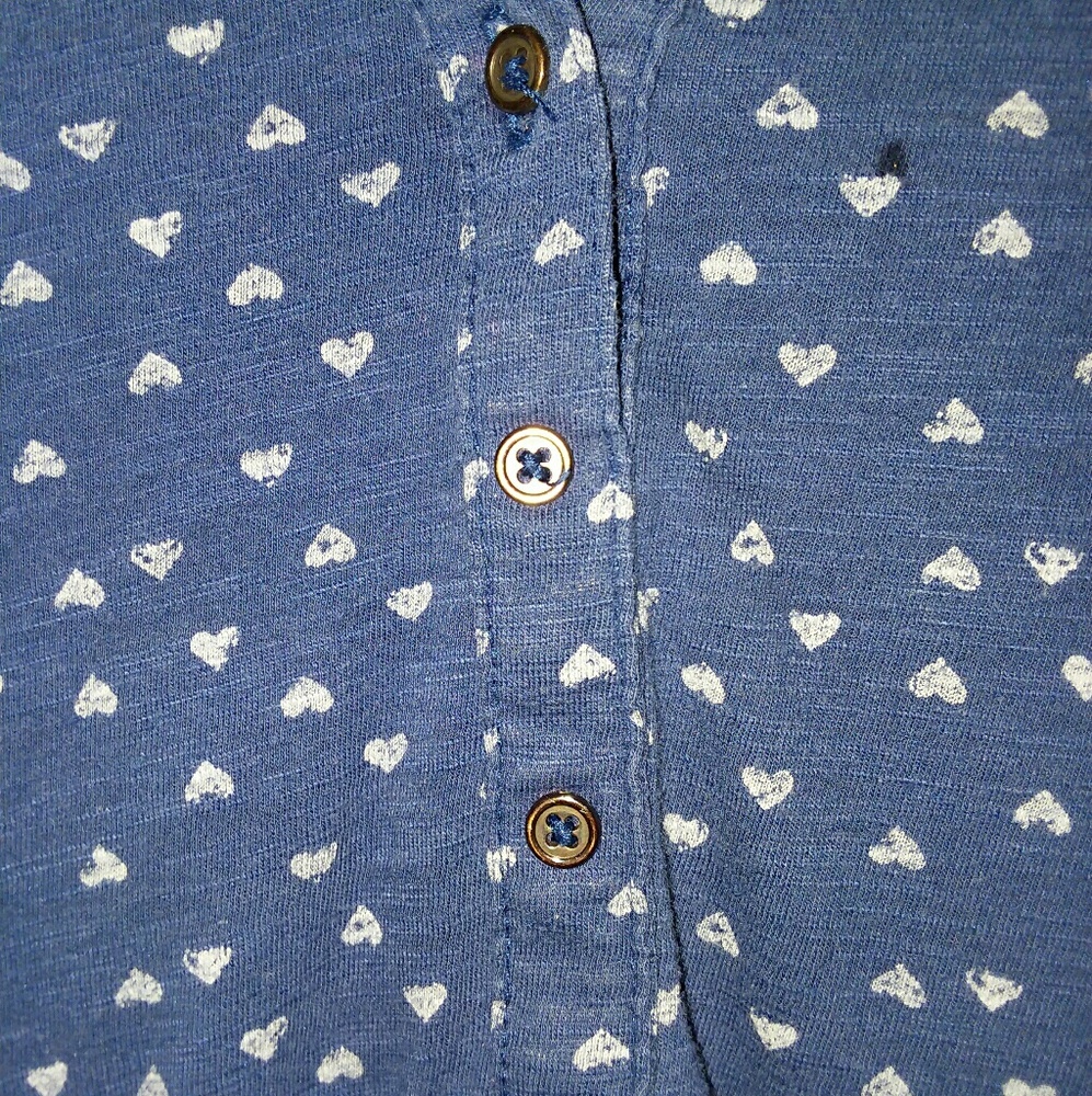 Navy blue heart printed dress